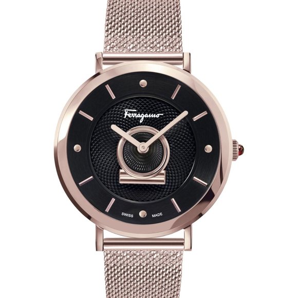 Ferragamo Rose Gold 36mm Ladies Watch - Picture 1 of 4